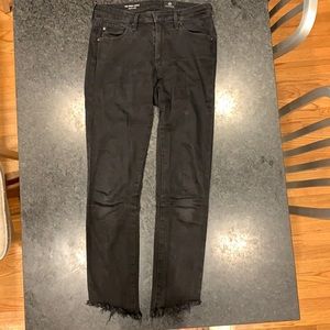 AG jeans, the prima ankle, cigarette ankle, black, size 26R